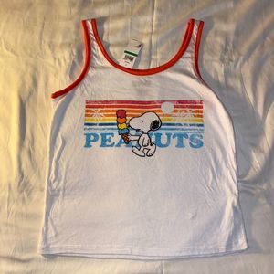 Peanuts Womens Snoopy Tank Top L